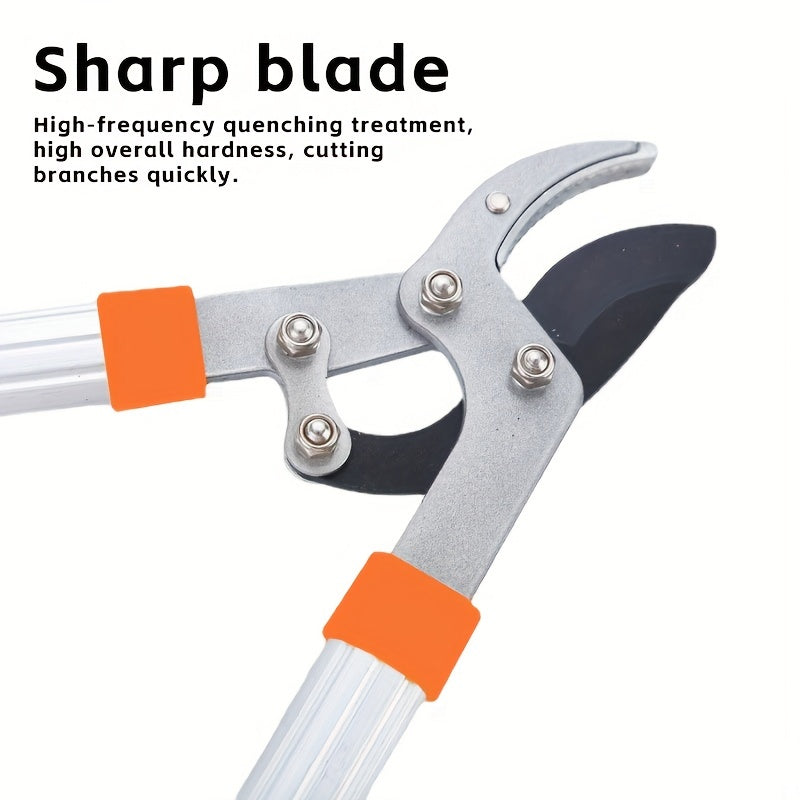 Long-handled garden pruning shears for shaping hedges.