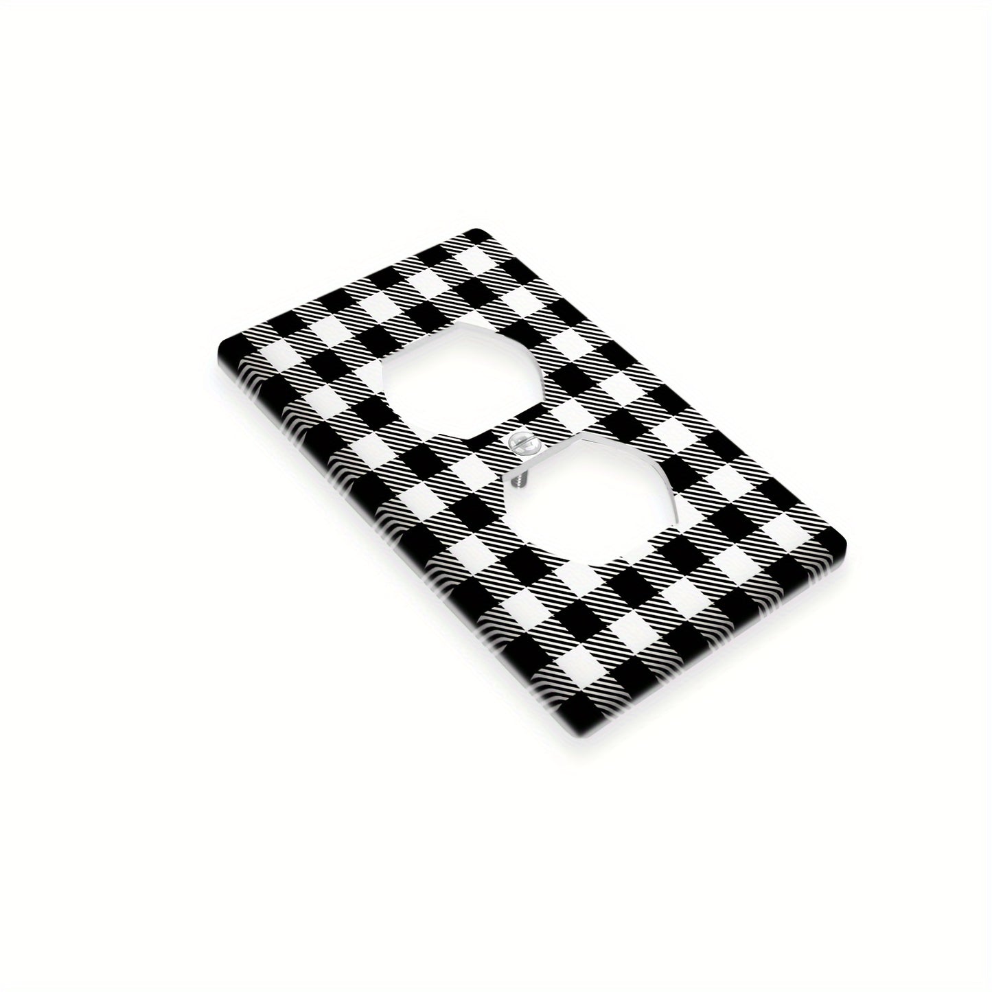 Buffalo Plaid Light Switch Cover - Battery-free, Easy Installation, Ideal for Kitchen and Bedroom