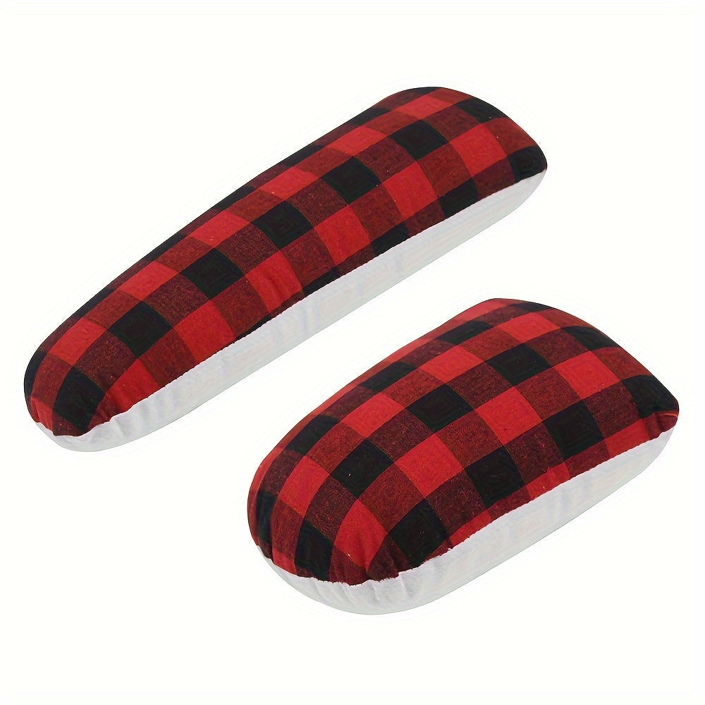 Professional Ironing Tool Set of Black and Red Plaid Ironing Pads - Includes Ironing Pillow, Shoulder Sleeve Pad, and Portable Anti-Scalding Small Household Ironing Artifact