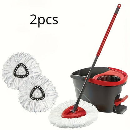 Two Ultrafine Microfiber Rotating Mop Head Refills - Suitable for Wet or Dry Cleaning, Washable and Versatile - Ideal for Dusting and Deep Cleaning with Microfiber Da Mop