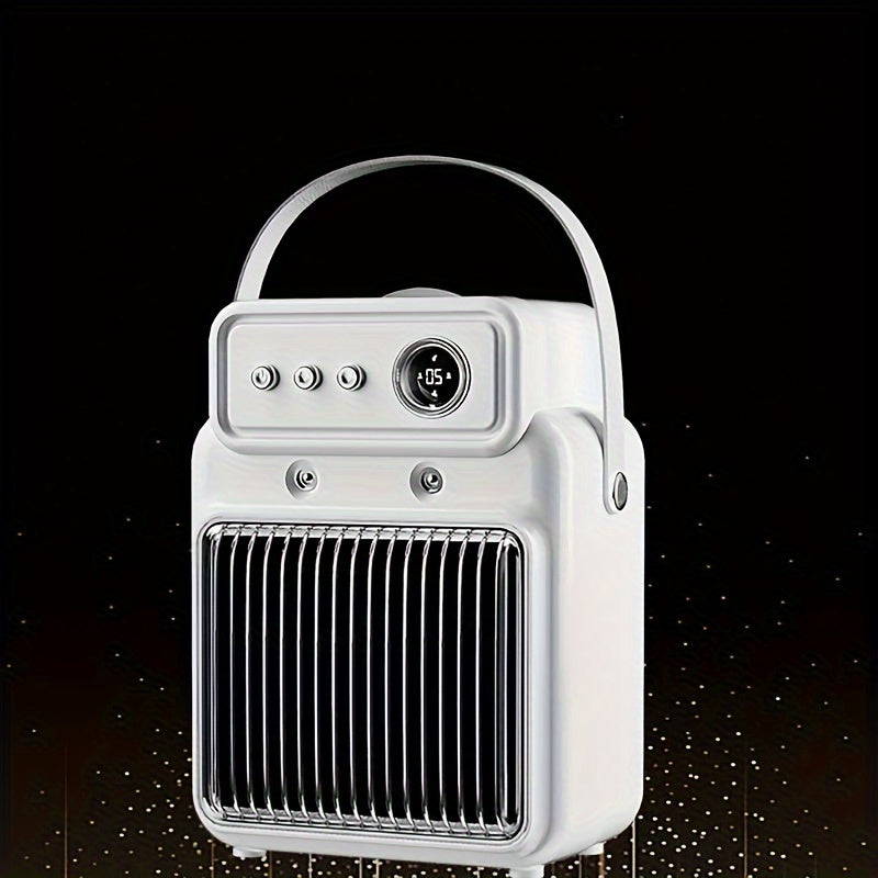 Compact design for indoor use, this 2-in-1 space heater and humidifier offers quick heat and quiet operation. With a 1200W power output and a tip-over safety switch, it ensures a comfortable and safe environment in any room.