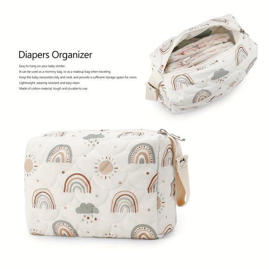 Keep your baby's diapers organized with this convenient 1pc Baby Diaper Storage Bag. Made of durable polyester, this portable diaper organizer features an adjustable strap for easy attachment to strollers. Perfect for travel, it holds all your baby