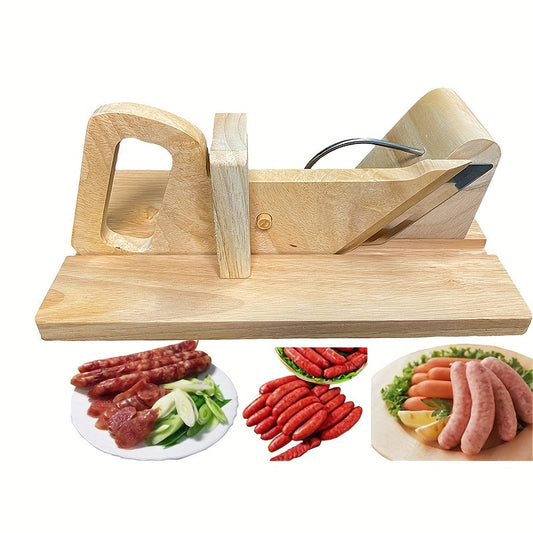 Stainless Steel Ham Cutter with Hand Protector - Creative Oak Melon Fruit Slicer and Cucumber Cutter