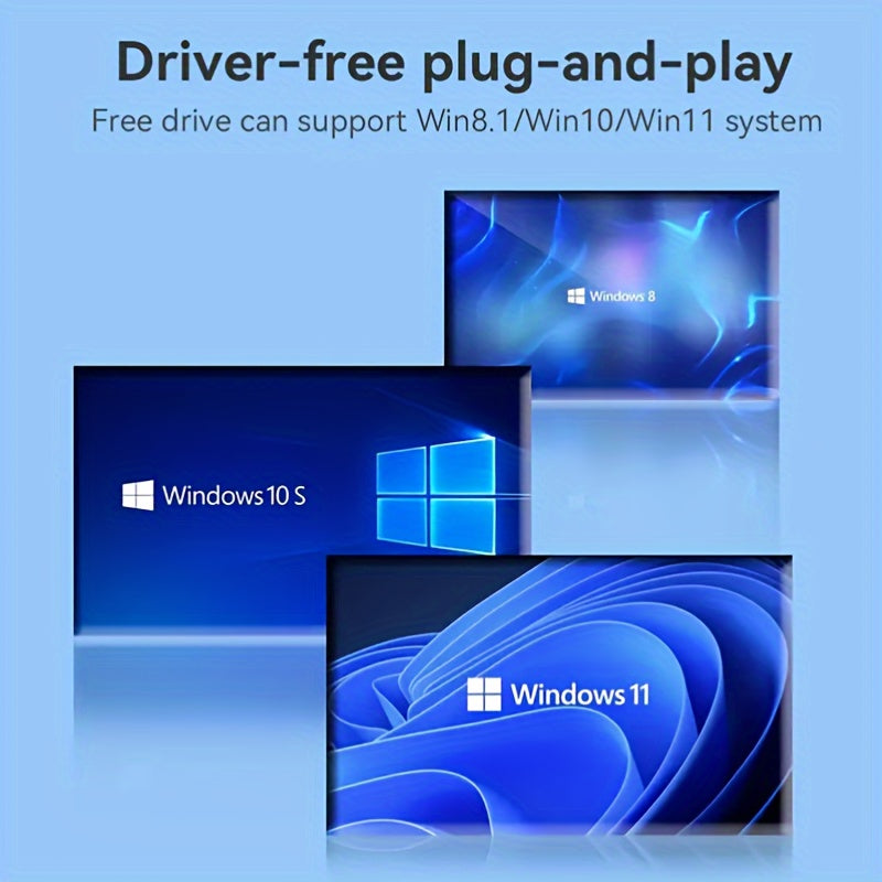 USB BT 5.4 wireless adapter for computers, headsets, keyboards, mice, and speakers. Plug and Play for Windows 11/10/8.1, backward compatible with previous versions. Instantly add Bluetooth