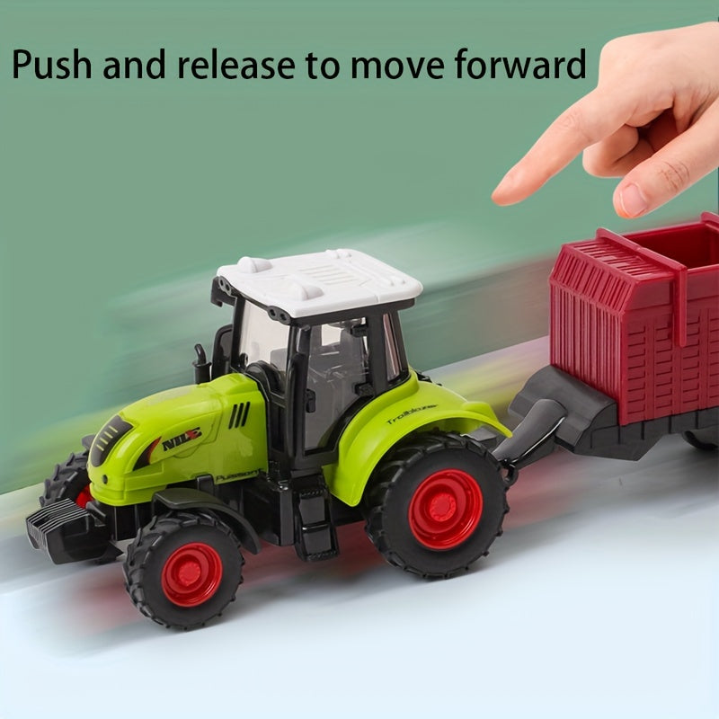 Farm-themed toy set with detachable haulers for kids aged 3-6. Perfect for parties and gifts.