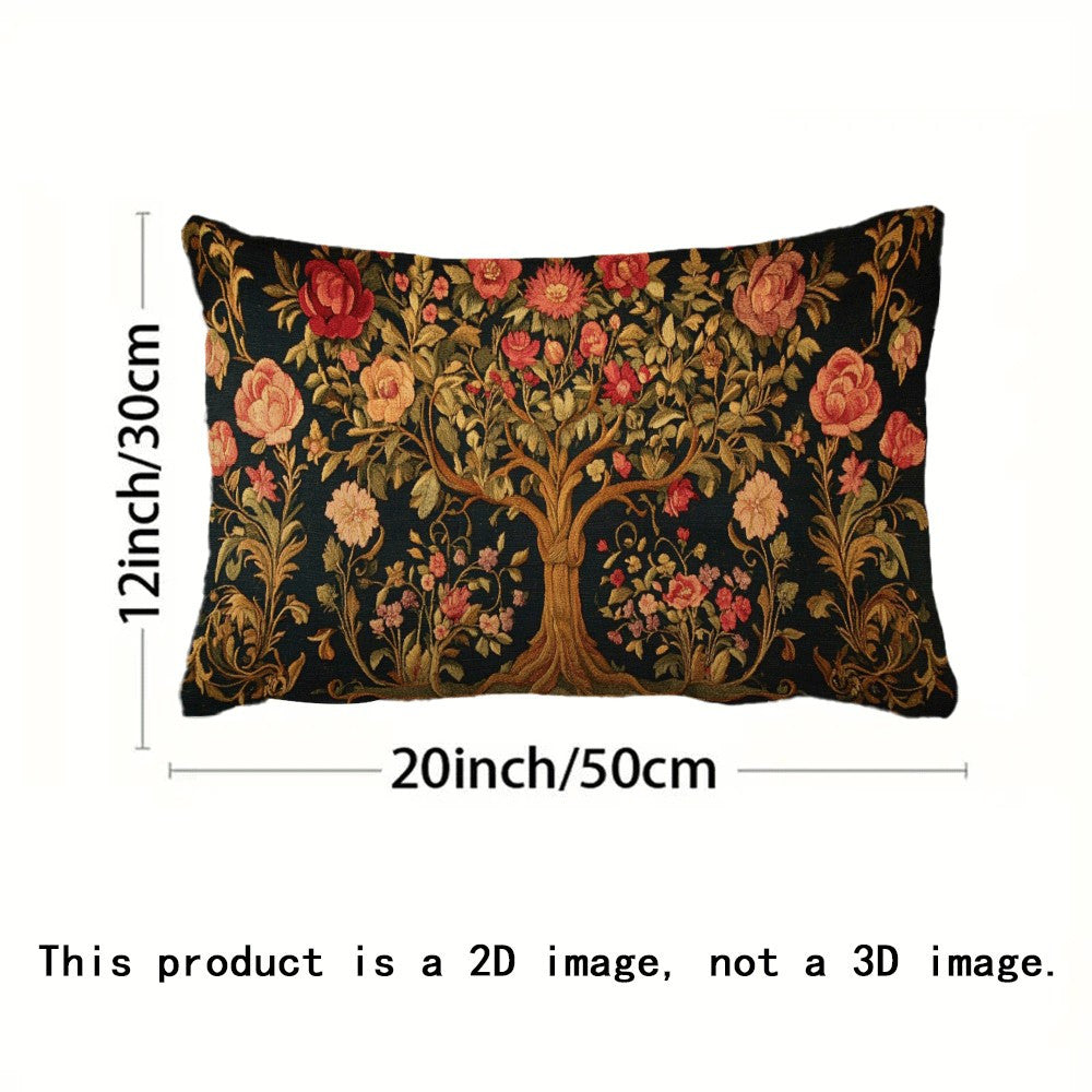 Bring a touch of nature into your home with our Tree of Life decorative pillow cover. Made from soft velvet, this 50.8x30.48cm cover features a convenient zip closure and is machine washable for easy care. Perfect for adding a cozy touch to your living