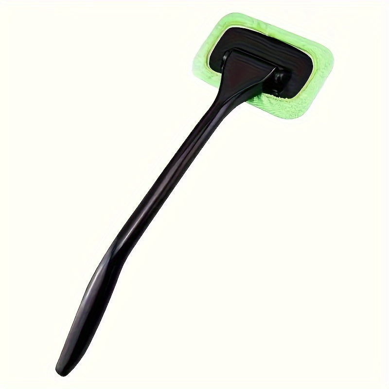 Waterproof, long-handled brush for cleaning car glass, including windshield, windows, and rearview mirror, made of ultra-fine fibers.