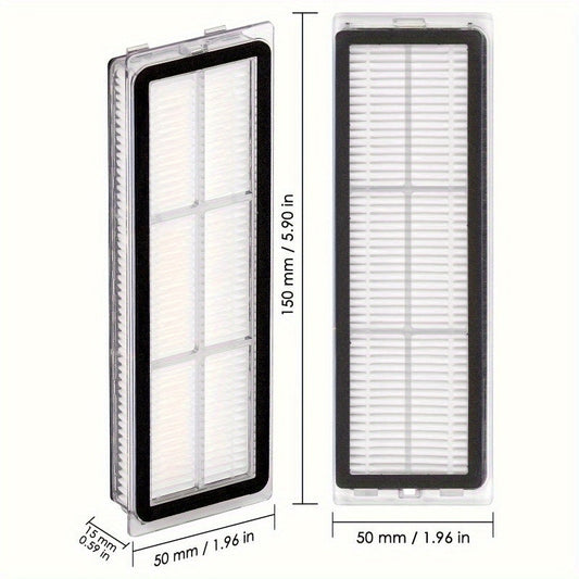 6 pieces of HEPA Filters designed for DreamTech Vacuum Cleaners - Compatible with L10s Ultra, Pro, Z10 Pro, and other models. These durable plastic floor attachment replacement parts are suitable for W10, X20 Pro, S10, B101CN, and 1C models.