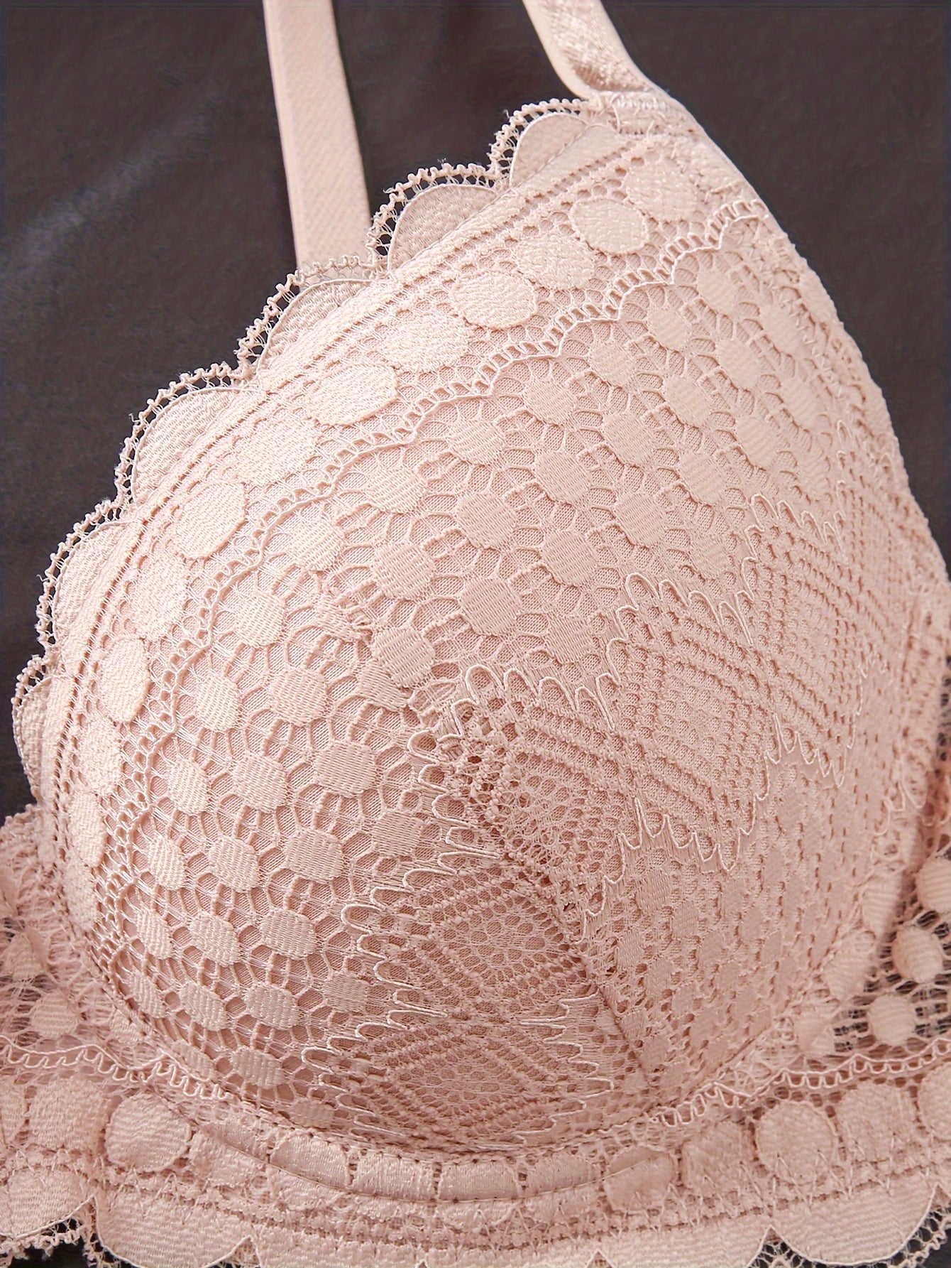 3 solid lace underwire bras for women, sexy push-up and comfortable, in lingerie & underwear.