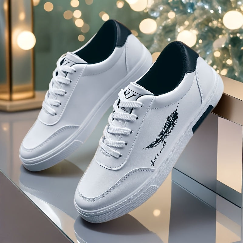 Men's fashion low-top skateboard shoes for outdoor activities, with non-slip sole and lace-up design. Suitable for all seasons.