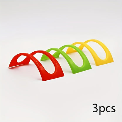 Taco holder set includes 3, 6, 12, and 18pcs, colorful and reusable. Can also be used as pancake rack or tortilla holder. A handy kitchen gadget.