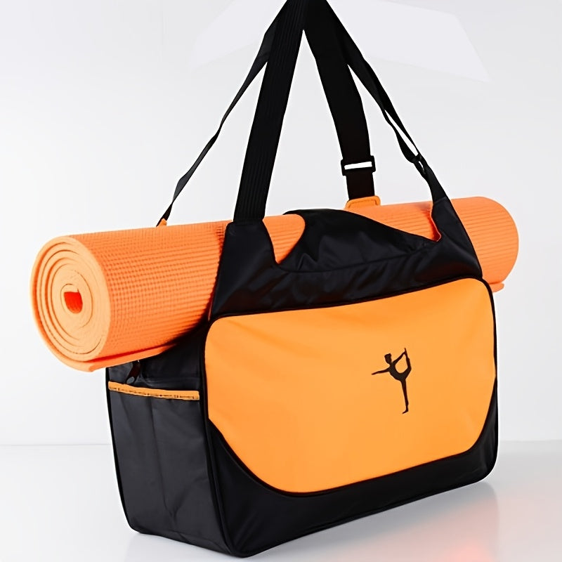 Nylon sports duffle bag with large capacity - versatile for yoga, fitness, gymnastics, and dance, durable and lightweight.