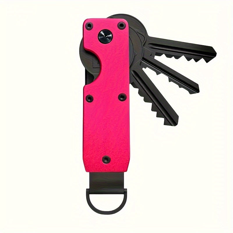 Stylish Minimalist Key Organizer - Compact Holder for 2-6 Keys, Sleek Metal Design, Ideal for Daily Commutes