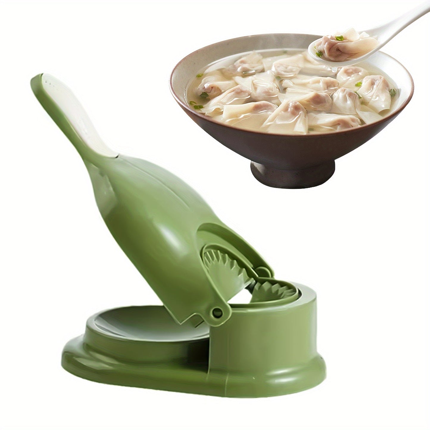 Enhanced 2-in-1 Manual Dumpling Maker: Safe Plastic Material, Great for Tortillas and Dumplings, Perfect for Parties and Gatherings.