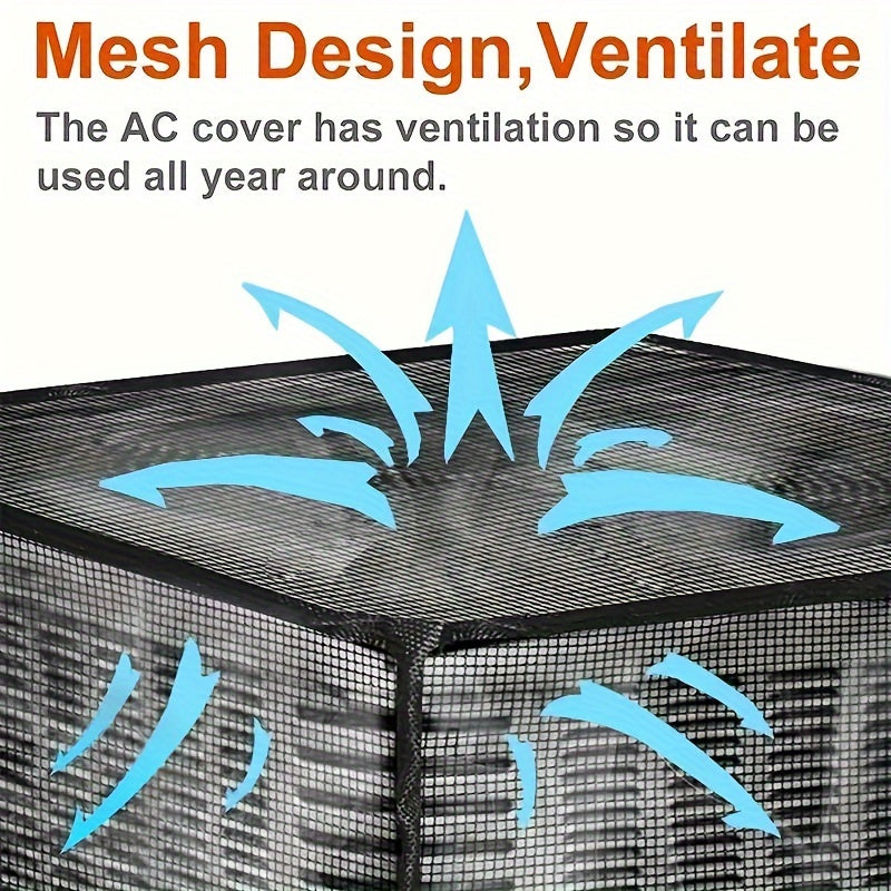 Protect your outdoor air conditioner all year round with this adjustable, durable PVC mesh cover. Prevent clogging from leaves, branches, and wood to keep your unit running smoothly.