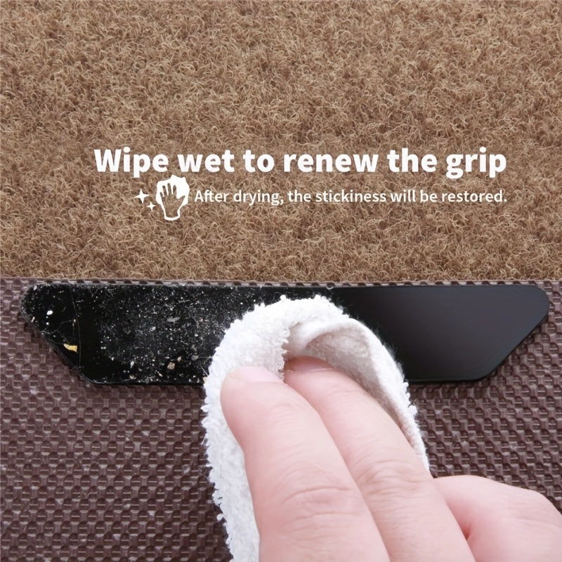 Rug Pad Gripper Set of 8, 12, or 16 Pieces - Non-Slip Washable Grippers for Rugs, Ideal for Protecting Hardwood Floors