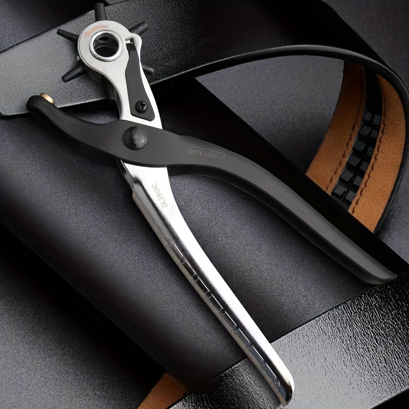 High-quality Faux Leather Hole Punch Tool with many sizes - Perfect for Belts, 2-4.5mm Diameters.