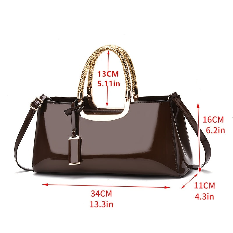 Stylish evening handbag for women, perfect for parties and weddings. Features zipper closure, polyester lining, solid color, and edge painting.