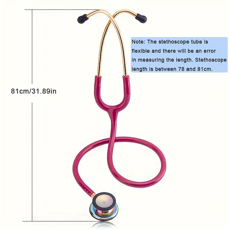 Professional cardiology stethoscope for nurses and doctors, portable and double-sided.