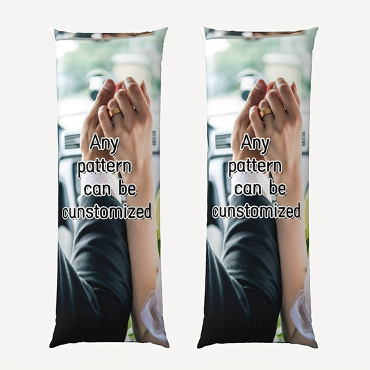 Get a Customized Photo Body Pillowcase measuring 50.8x137.16 cm! This Personalized Full Body Plush Pillow Cover features a Double-Sided Print, made from Soft Breathable Fabric with a Hidden Zipper. It is the perfect gift for Valentine's Day, Christmas