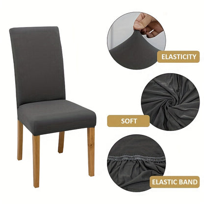 4/6 pcs Elastic Chair Covers for Home Kitchen