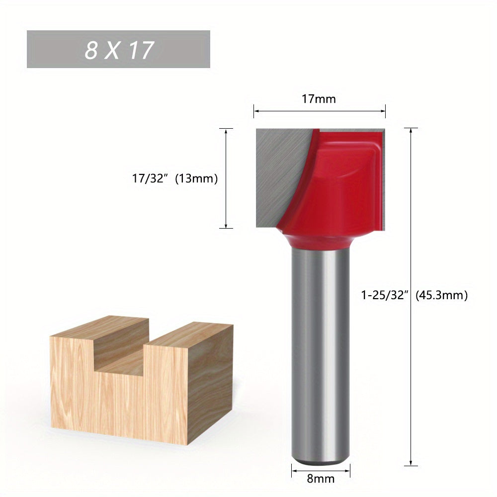 LAVIE 8mm Shank Bottom Milling Cutter Set for Woodworking, includes Slotting and Engraving Router Bits for cleaning.