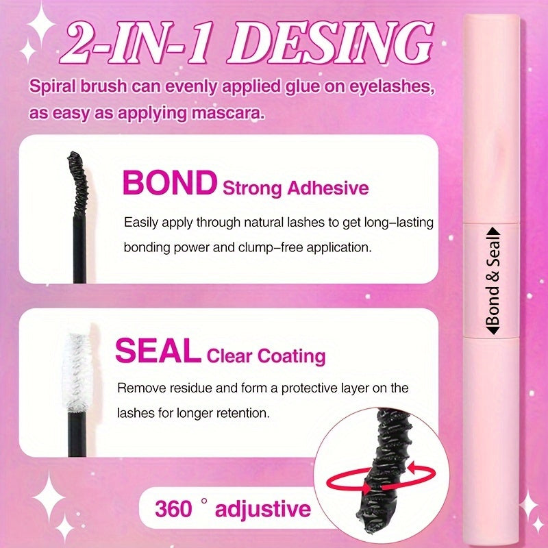 DIY lash extension kit includes 640/280pcs D curl individual lashes in 9-16mm lengths for a wispy manga look at home.