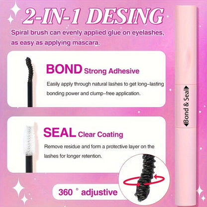 DIY lash extension kit includes 640/280pcs D curl individual lashes in 9-16mm lengths for a wispy manga look at home.