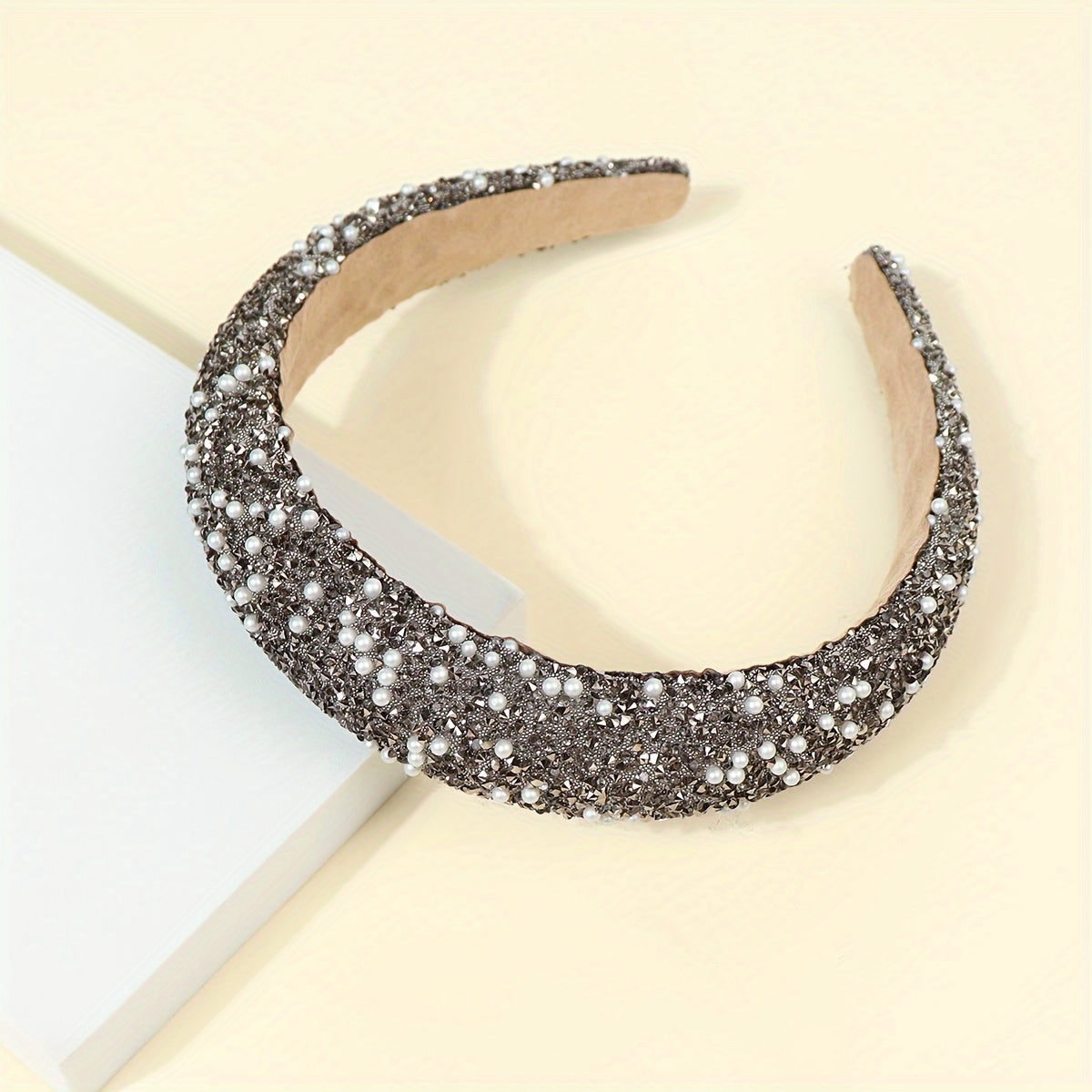 Baroque style rhinestone headband for women, colorful and elegant, perfect for everyday wear.