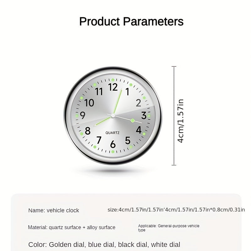 High-end car owners can decorate their dashboard with a glow-in-the-dark decorative clock.