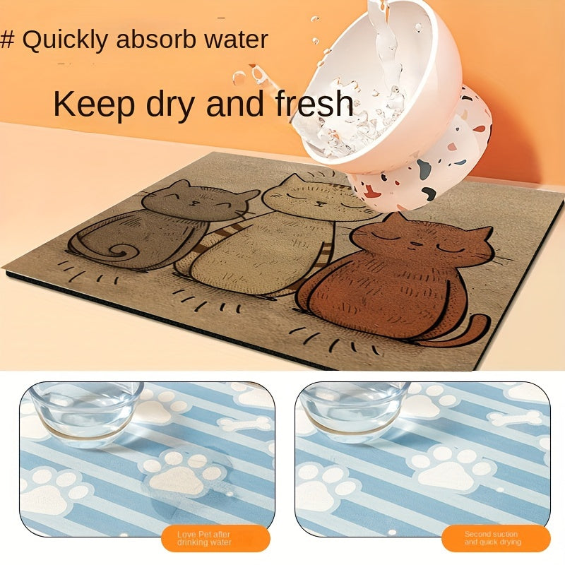 1pc Cute Cat Pet Placemat for Cats and Dogs, Suitable for All Seasons and Easy to Care.