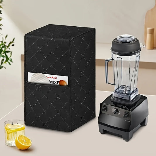 Protect your smart kitchen appliances with this durable polyester dust cover. Designed for juicers, blenders, and mixers, this neutral style cover in black is lightweight with a satin finish. It can be easily hand washed and features a no print design