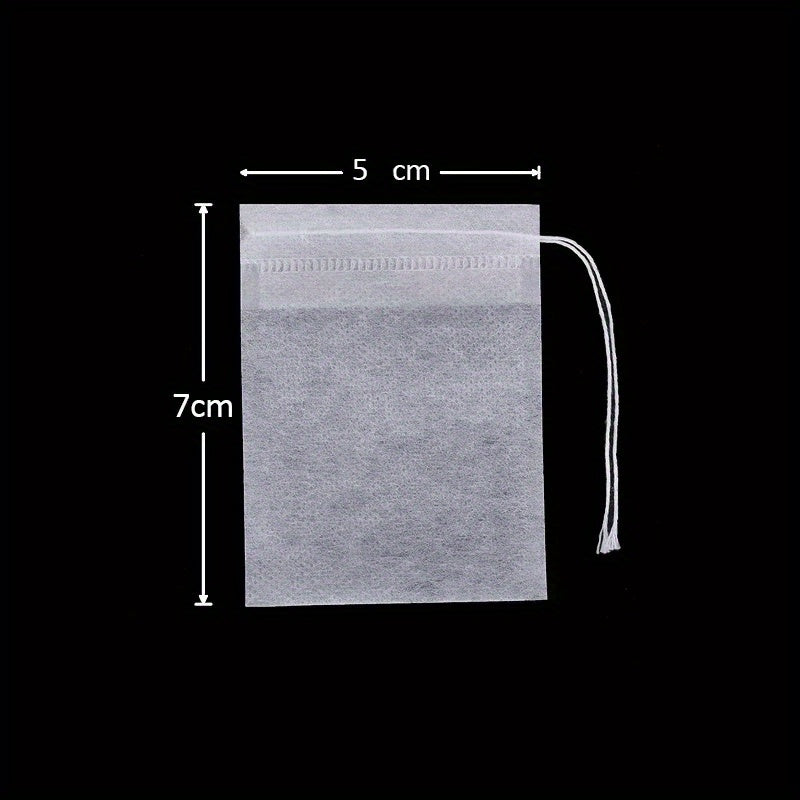 Одноразовые нетканые фильтр-пакеты для чая EcoPure с завязкой, 100 шт. в упаковке — идеально подходят для кофе, листового чая, специй и кухонных нужд в период рождественских и праздничных праздников