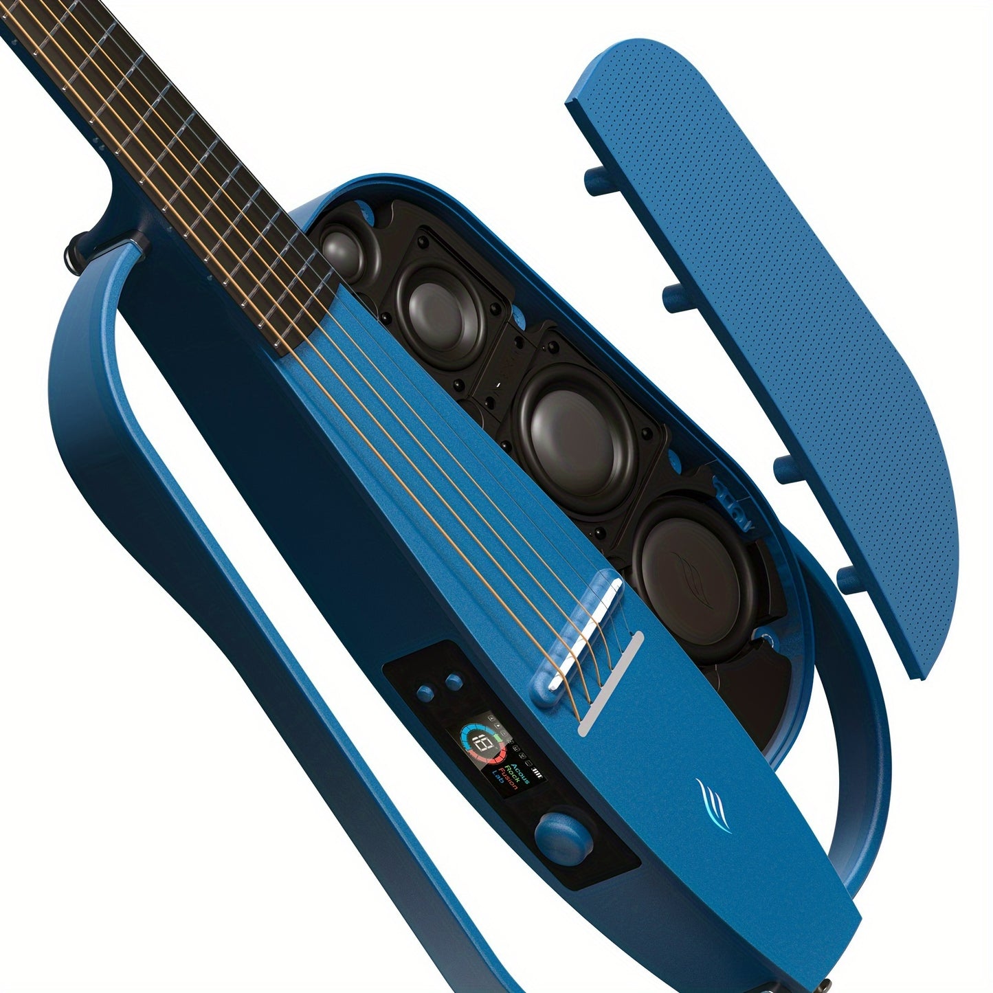 Enya Acoustic Electric Carbon Fiber Travel Guitar with Wireless Speaker, Gig Bag, Cable, and Wrench - 96.52 cm