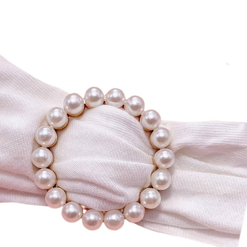 Heart-shaped Faux Pearl Brooch Set of 8 - Chic Coat and Sweater Pins with Corner Buckle for Enhanced Waist Shaping