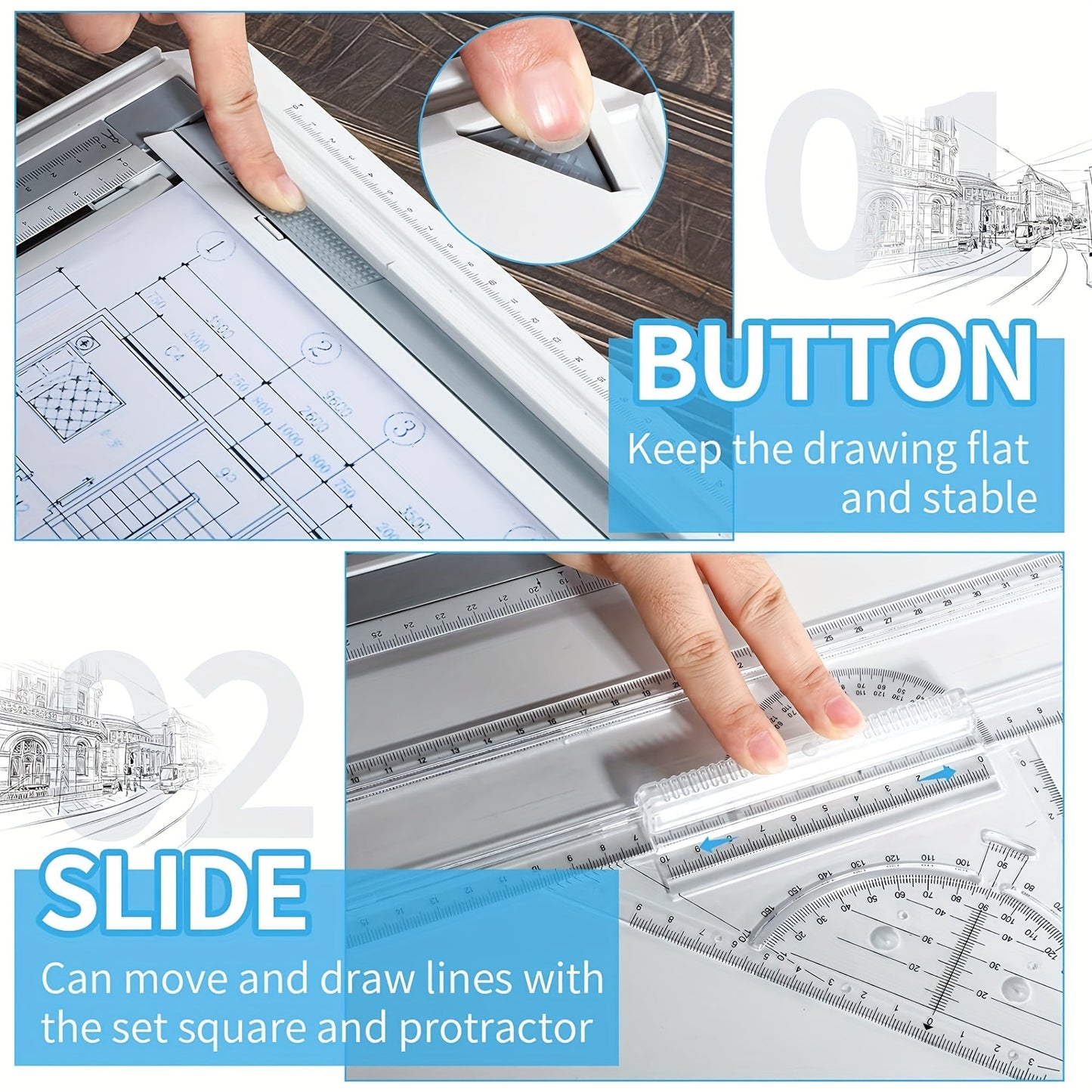 A3 Drawing Board: Easily Portable and Precise Design and Measurement Tool for Home and Office Decoration