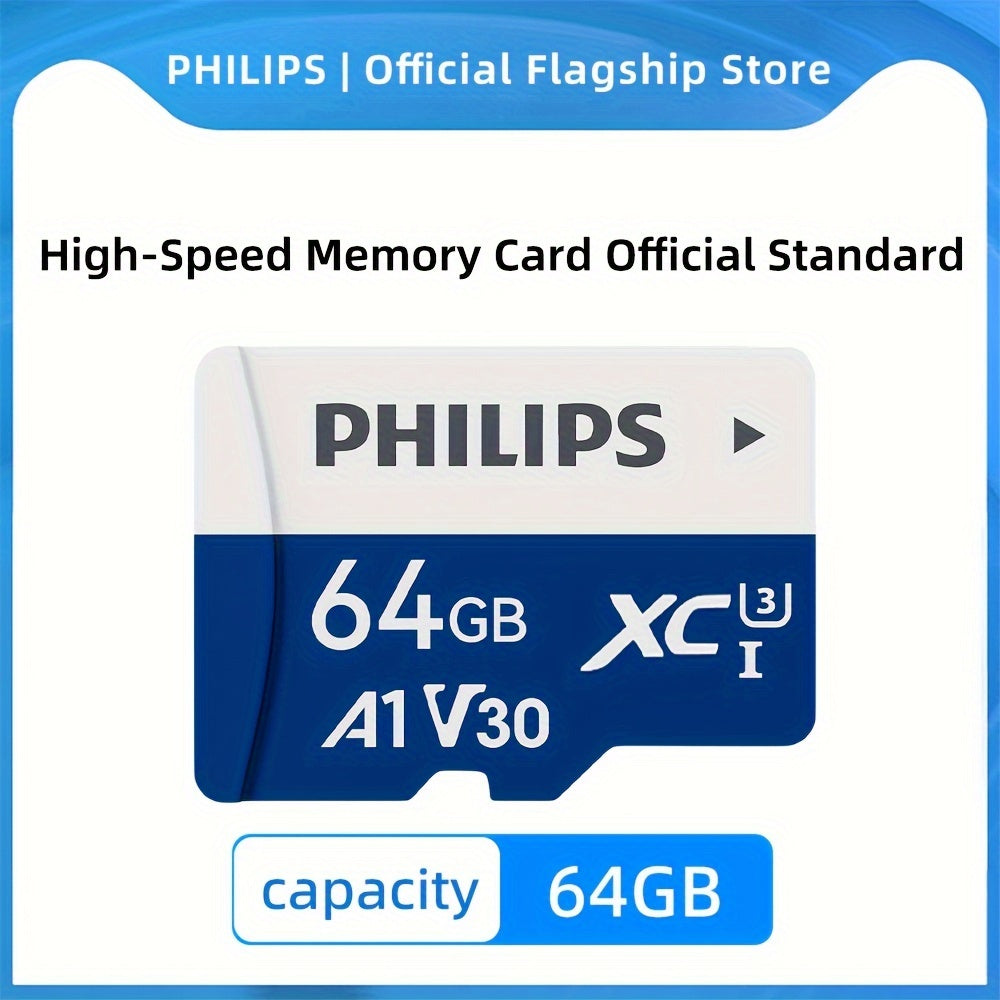 High-speed TF memory card with various capacities, Up to 130MB/s speed, 4K video support.