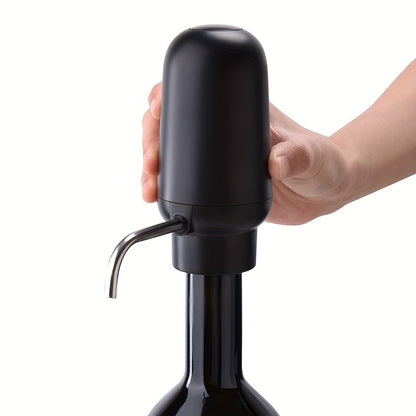 1pc Electric Wine Pourer and Decanter, versatile for pouring olive oil and wine, doubles as a portable water bottle pump and automatic drinking fountain for the kitchen.