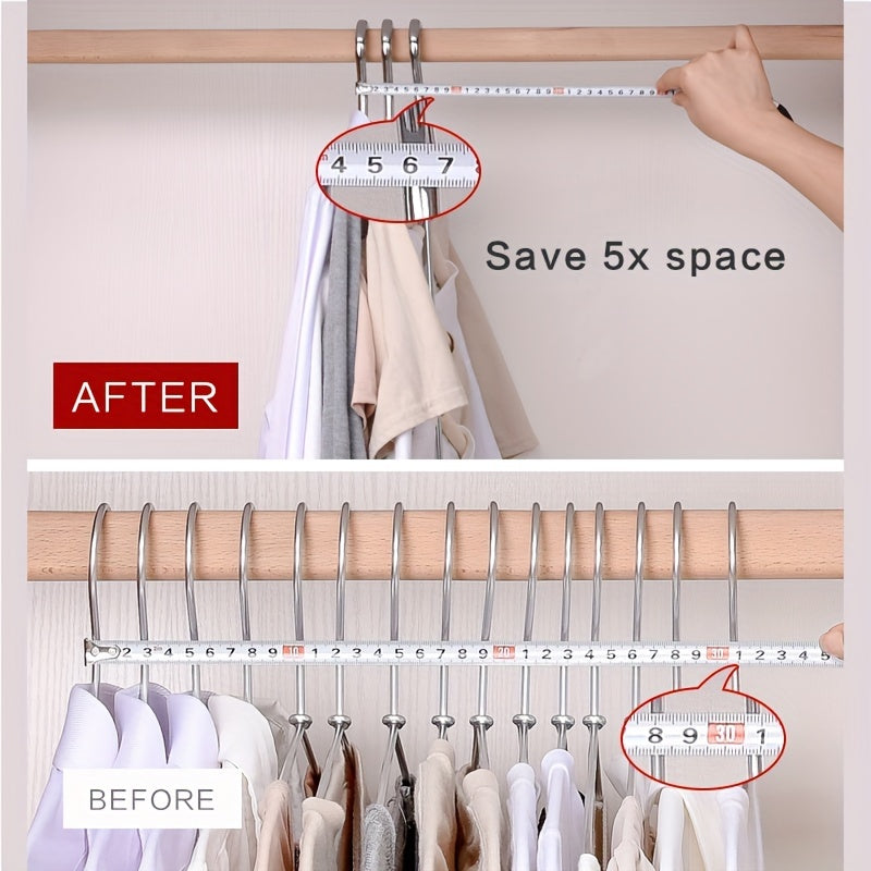 Multi-layer Metal Clothes Hanger for Efficient Wardrobe Organization and Space Saving in Closet or Bedroom