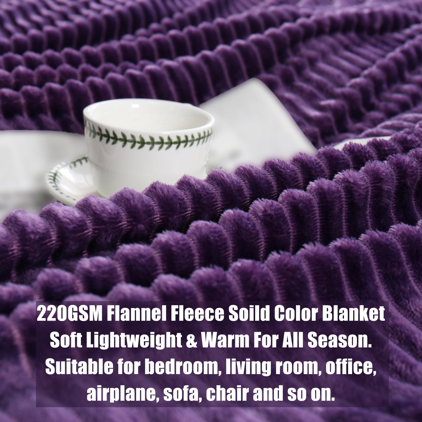 This versatile Christmas blanket is crafted from 220GSM flannel, offering warmth and softness for all seasons. Its simple and stylish design makes it perfect for bedrooms, sofas, offices, or even as a cozy pet blanket.