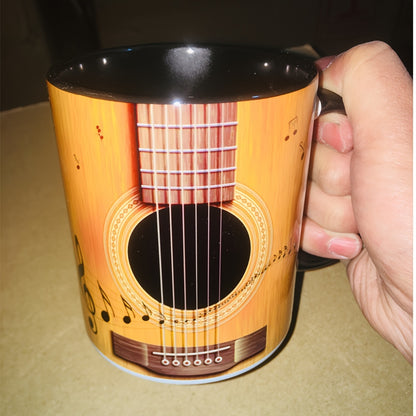 Guitar Pattern Ceramic Coffee Mug, perfect for all seasons, makes a great gift for birthdays or holidays.