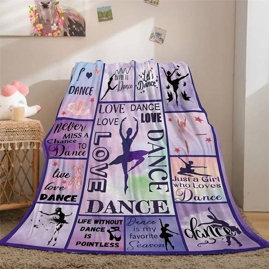 Soft and warm Cozy Ballet Dancer Flannel Throw Blanket - Ideal Birthday Gift for Ballerinas