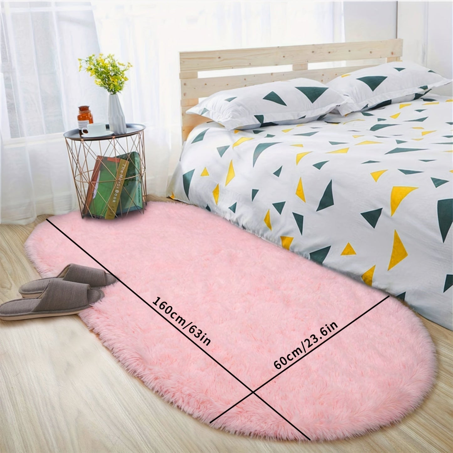 Plush Light Gray Bedroom Mat - Luxurious, Soft, and Easy to Care for with Non-Slip Backing, Perfect for Cozy Home Decor