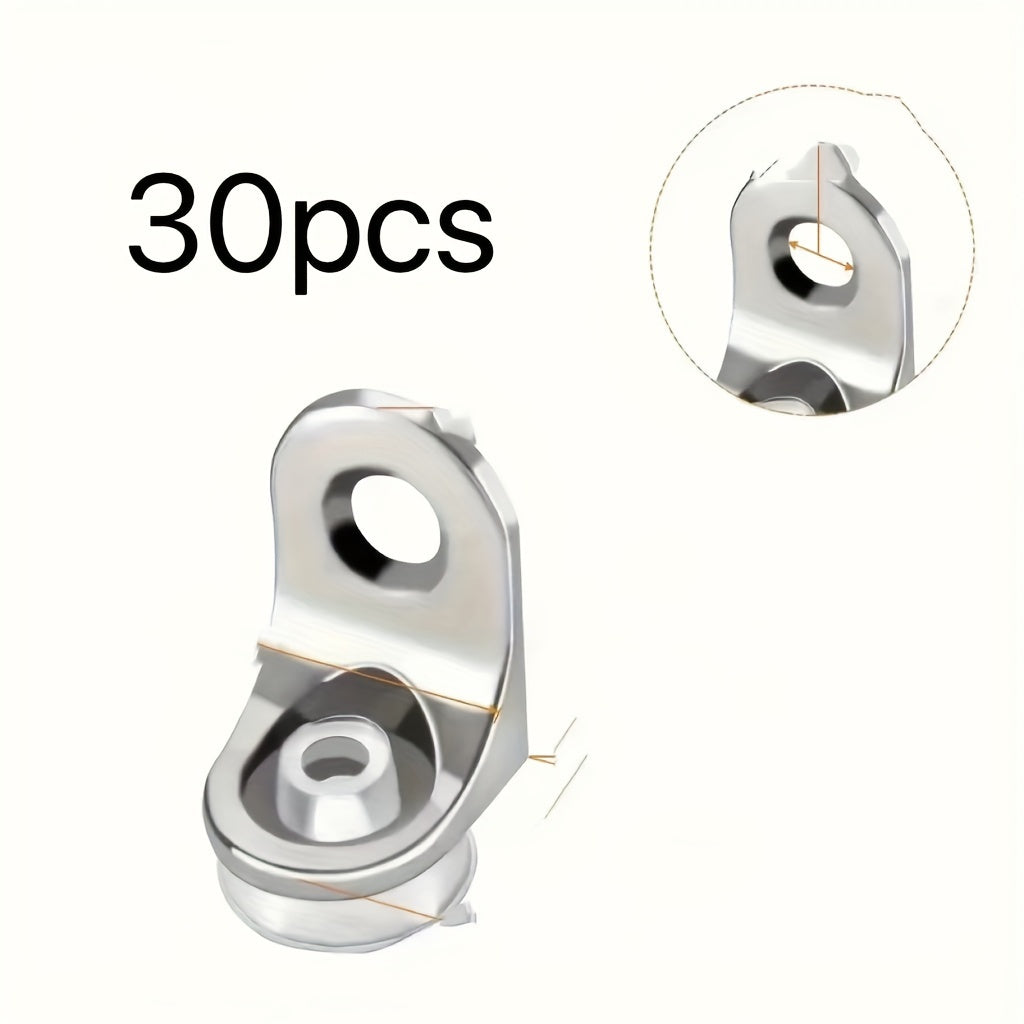 30pcs dual-purpose cabinet glass shelf holder made of zinc alloy to prevent rust, with removable suction cup for easy installation on wardrobe or bookcase.