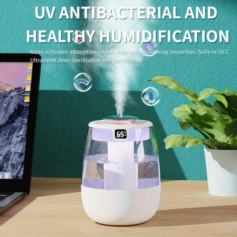 Quiet, spacious USB humidifier perfect for bedrooms, desks, and home purification.