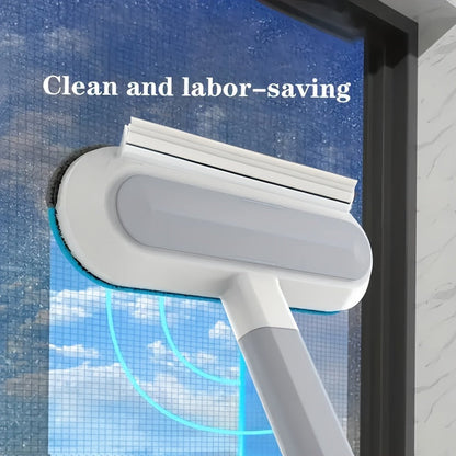 Versatile Window Cleaning Brush with Removable Screen - No Electricity Required, Perfect for Residential and Business Applications