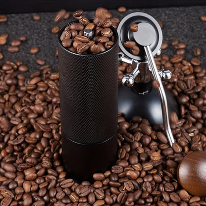 Premium Manual Coffee Bean Grinder with Lattice Pattern Handle - Perfect for Home and Work Use