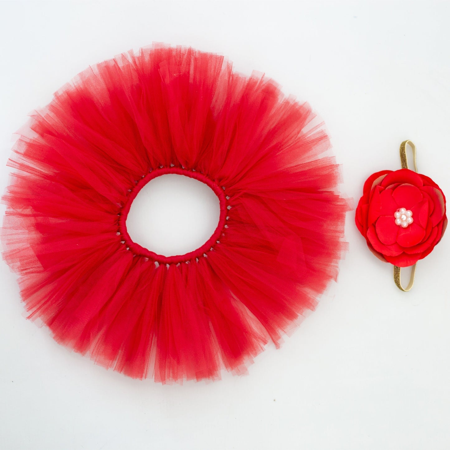 Stylish Skirt and Headband Set, Adorable Tutu Skirt with Flower Headband, Perfect for Photoshoots, Ideal for Christmas, Halloween, Thanksgiving, New Year's, or Valentine's Day Gifts.