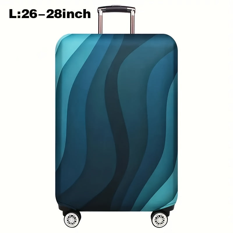 Cartoon patterned elastic luggage cover for travel suitcase or trolley duffle case.