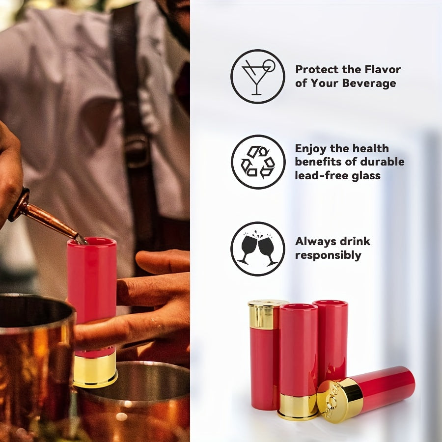 Funny bullet shaped cup - 1.5 oz shot glass for men, dad, grandpa, and husband - ideal for bars and parties.